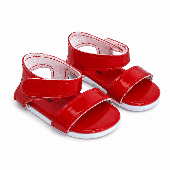 MBD® 18 Inch Doll Shoes- Red Sandals for 18 Inch Dolls - Fits Kennedy and Friends Dolls