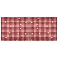 thumbnail image 3 of Plaid Background Bow Tier Curtains Tier Kitchen Living Room Bedroom Balcony 2 Panels 27x24 Inch, 3 of 9