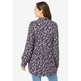 thumbnail image 2 of Woman Within Plus Size Button-Front Mixed Print Tunic, 2 of 6