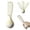 Beige, variant on Portable Self Standing Comb With Weighted Base Wide U Shaped Teeth For Thick Curly Wet Hair Detangling Scalp Massage Ergonomic Grip Easy To Clean