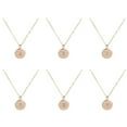 thumbnail image 2 of Pendentif Rond en Forme de Pièce Collier Chaîne de Cou Alphabet Filles Chaîne de Cou Disque Cadeau Fille Femme Bijou, 2 of 8