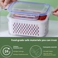 thumbnail image 4 of 4 In 1 Food Storage Container, Fruit Saver Storage Containers for Fridge, Stackable Fruit Berry Containers with Lid & Removable Colander, Long-Term Freshness, Dishwasher Safe, 4 of 8