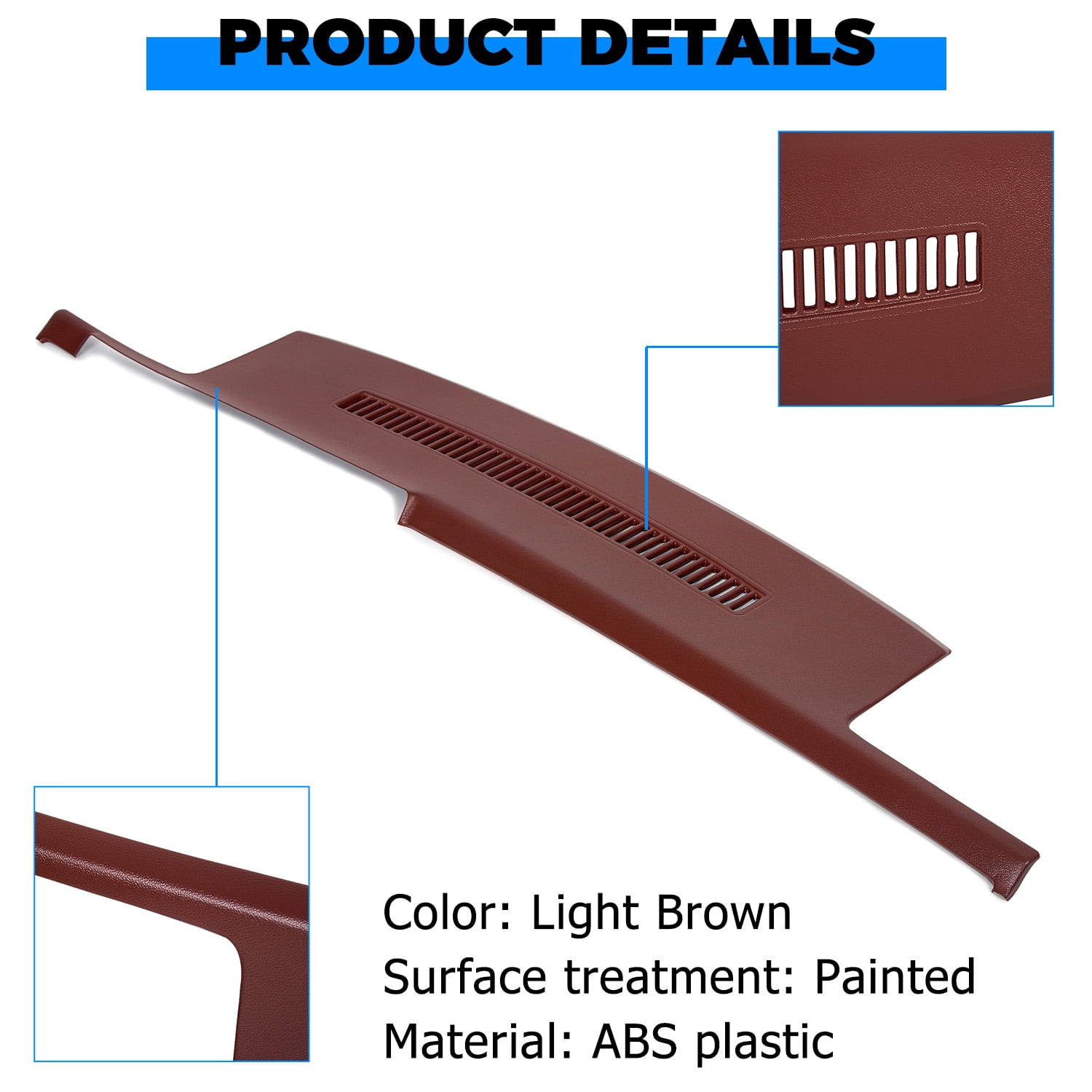 Kojem Dash Cap Cover Overlay for 1992-1994 Blazer 1988-1994 GMC C1500 C2500 C3500 K1500 2500 3500 Chevy Suburban Yukon Dashboard Garnet