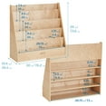 thumbnail image 3 of ECR4Kids Streamline Single-Sided Book Display with Storage, Classroom Bookshelf, Natural, 3 of 10
