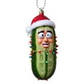 thumbnail image 2 of Dongrere Acrylic Christmas Pickle Ornament Flats Cartoon Cucumber Pendant for Christmas tree decorations, 2 of 4