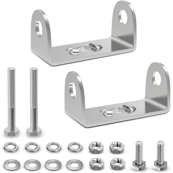 Nilight 2PCS Stainless Steel Mounting Base Brackets Adjustable Mount Bracket Kits for Round and Square 4.5Inch 27W 42W LED Light Bar