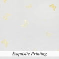 thumbnail image 3 of Flowpartex Metallic Butterfly White Sheer Curtain Panels Spring Gold Print Linen Rustic Rod Pocket Window Drapes 63"L×52"W for Girls Bedroom Living Room, 2 Panels, 3 of 7