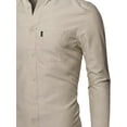 thumbnail image 4 of Men's Basic Button Down Collar Chambray Long Sleeve Shirt, 4 of 4