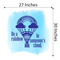thumbnail image 4 of Children Be A Reainbow In Someones Cloud Uplifting Quote Wall Decal Decoration Hot Air Balloon Adventure Beautiful Rainbow and Stars Lasts Years and Easily Removable - Size: 27 In(W) x 30 In(H), 4 of 5