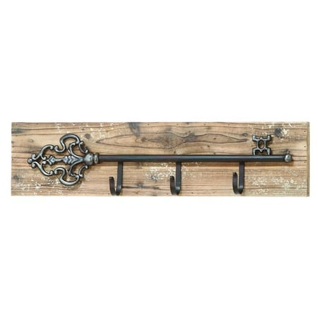 Woodland Imports Clever Key Shaped Coat Hook Plaque