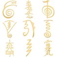 thumbnail image 1 of 9 pegatinas de metal de 1,6 x 1,6 pulgadas con temática religiosa, autoadhesivas, doradas, con símbolos de Reiki dorados, para álbumes de recortes, manualidades con resina, decoración de teléfonos y, 1 of 8