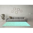 thumbnail image 3 of Ahgly Company Indoor Square Oriental Light Blue Traditional Area Rugs, 6' Square, 3 of 4