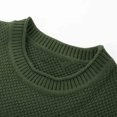 thumbnail image 4 of Grrvtrz Chandails pour Hommes Col Rond Chandail Décontracté Manches Longues Tissage Épais Chandail Texturé Mode Automne 2025, 4 of 7