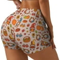 thumbnail image 1 of Fotbe Fall Thanksgiving Shorts Sin Costuras – Shorts Deportivos de Cintura Alta para Mujer, Elásticos para Gimnasio, Yoga, Running o Ciclismo-XX-Large, 1 of 8