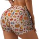 thumbnail image 1 of Fotbe Fall Thanksgiving Shorts Sin Costuras – Shorts Deportivos de Cintura Alta para Mujer, Elásticos para Gimnasio, Yoga, Running o Ciclismo-Small, 1 of 8