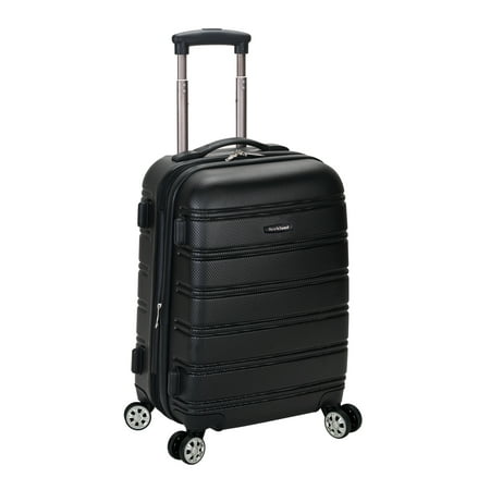 Rockland Melbourne Expandable Hardside Carry On Spinner Suitcase - Black
