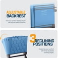 thumbnail image 4 of Folding Reclining Stadium Seat with Back Support, Portable Bleacher Chair with for Sports  Outdoor, 4 of 8