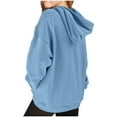 thumbnail image 5 of BADHUB Cute Hoodies for Teen Girls Trendy Preppy Hooded Sweatshirts Oversized Long Sleeve Pullover Tops Blue 5 Years, 5 of 5