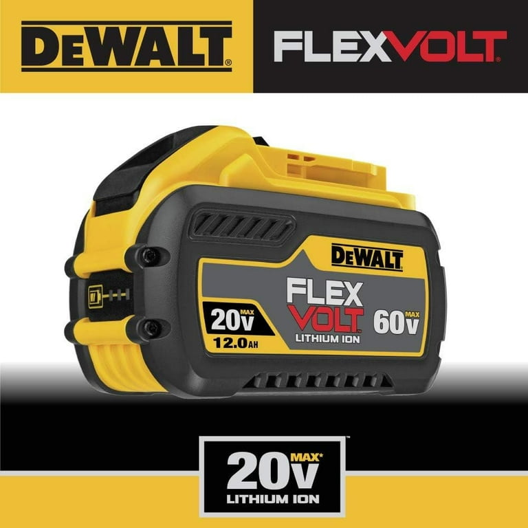 DEWALT FLEXVOLT 20V/60V MAX Battery, Ah, Lithium Ion, LED