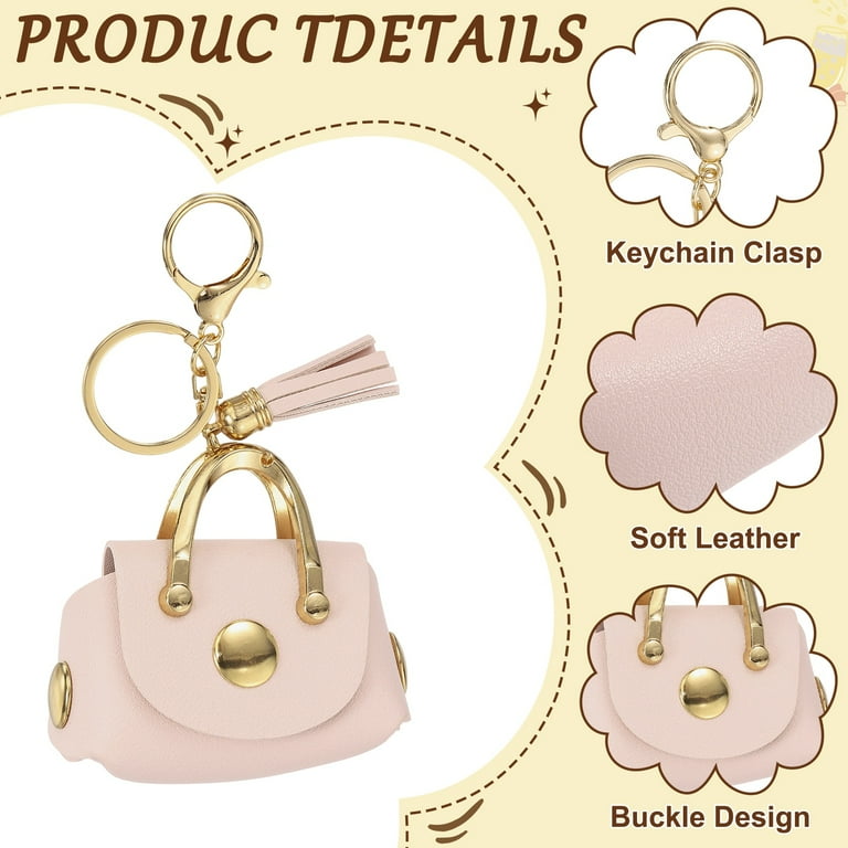 Uxcell Coin Purse Keychain, Cute Mini Handbags Purse Charm
