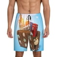thumbnail image 3 of Lsque Trip to London Mens Sleep Pajama Shorts,Short Pajama Pants, Cotton Ultra-Soft Knit-Large, 3 of 9