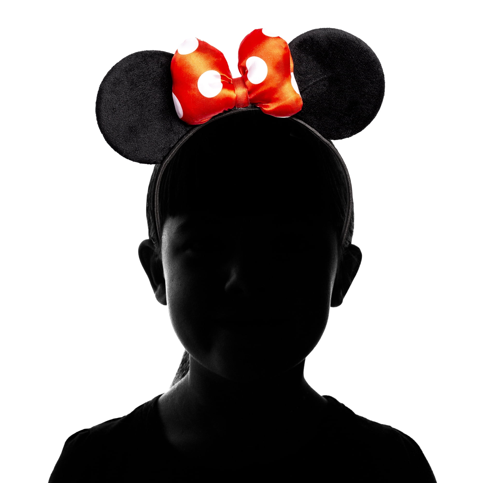 24 pc Minnie Mouse Ears Headbands Black Pink Polka Dot Bow Mickey