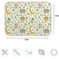 thumbnail image 2 of FREEAMG Cartoon Animals Giraffe Elephant 16 x 18 Inches Absorbent Dish Drying Mat Microfiber Kitchen Countertop Table Protector Multi-Purpose Counter Rack Sink Drainer Pad, 2 of 7