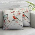 thumbnail image 3 of Pillowcases Garden Floral Birds Printed on White Pillow Cases Pillow Cover (King Size, Birds Floral), 3 of 5