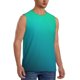 thumbnail image 2 of Fotbe Green Turquoise Teal Men's Camiseta sin Mangas Estampada para Hombres, Playera Casual para Gimnasio, Entrenamiento, Playa-Small, 2 of 7