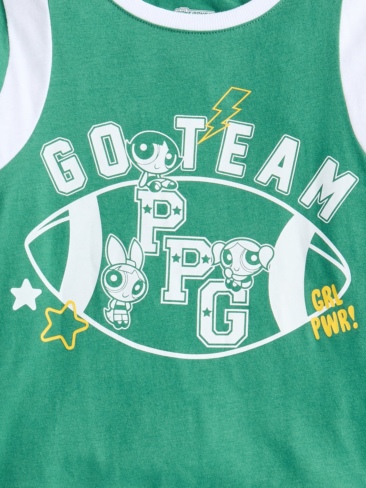 Powerpuff Girls Girls Graphic Game Day Tee with Short Sleeves, Sizes 4-16