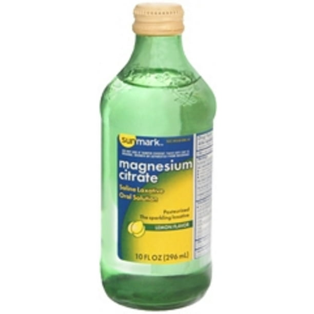 sunmark Magnesium Citrate Laxative, Lemon, Liquid 10 oz.,1.745 Gram1