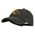 thumbnail image 2 of Outline Image of a Parrot Embroidered Washed Cap - Black OSFM, 2 of 5