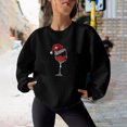 thumbnail image 1 of Jienlioq Hauts pour Femmes Mode Tendance Noël Décontracté Dames Imprimé Ample Manches Longues Col Rond Blouses Hauts Chandails en Molleton Sans Capuche Cyberlundi, 1 of 4