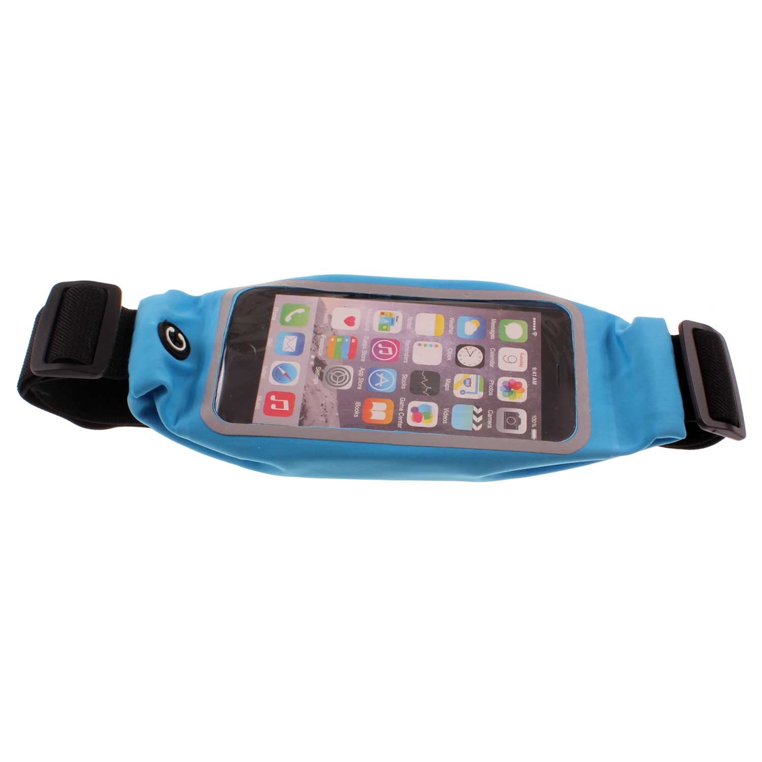 Waterproof Running Gym Jogging Waist Belt Blue For Samsung Galaxy Note 3/4/5/Edg 