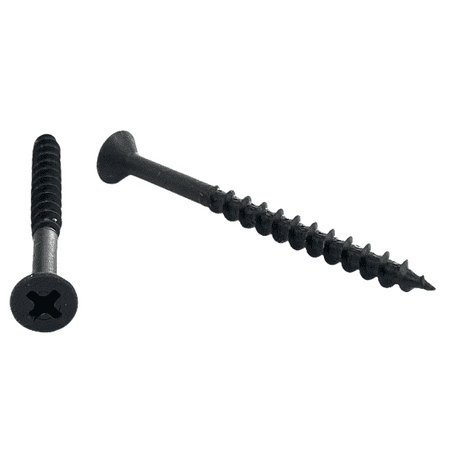 

Cabentry Brand | Wood Screws | Flat Head | Phillips Drive | #8 | 2 Inch | Deep Thread | Sharp Point | Black Phospate Finish | 100 Pack