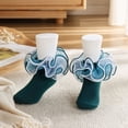 thumbnail image 4 of CHCNHAC Girls Lace Dance Socks Dark Green Ruffled Ballet Socks Soft Cotton Princess Ankle Socks for Toddlers Kids Age 0-10 Daily Wear Performance Gift, 4 of 6