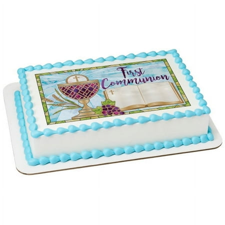 First Communion Edible Frosting Sheet Photo Image Cake Topper #22865