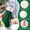 Green White, variant on Christmas Stockings Customized with Initials, 18’’ Large Embroidered Monogram Knit Christmas Stocking,Xmas Stocking for Kids, Holiday and Family Stocking for Fireplace or Party Decoration 1Pack
