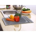 thumbnail image 7 of Over the Sink Dish Drying Rack, Foldable Gray Kitchen Drying Mat, Cloth Included by, 7 of 7