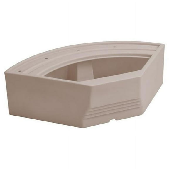 32 in. Pontoon Radius Corner Seat Base, Platinum