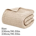 thumbnail image 6 of Yeciiwht Soft Gauze Blanket Breathable Lightweight Cotton Muslin Blankets Throw Blanket for Bed, Couch & Sofa, Cozy All-Season Home Blanket 90*90, 6 of 9