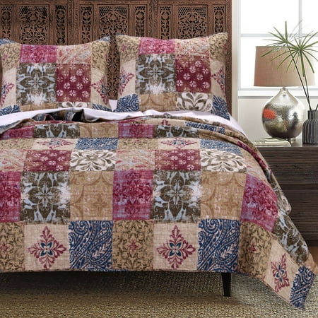 Charmed Cranberry Quilt Set By Greenland Home Walmart Com