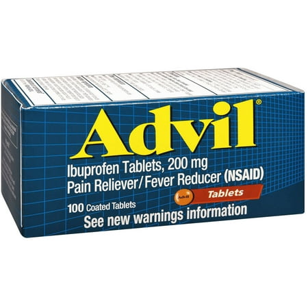 Advil Pain Relief Tablets, 100 CT (Pack of 6)