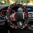 thumbnail image 4 of Yuyamidu Cherry Auto Steering Wheel Cover Warm Thick Steering Wheel Protection Universal 15 Inch Sedan Steering Wheel Devorative Accessories for Women, 4 of 7