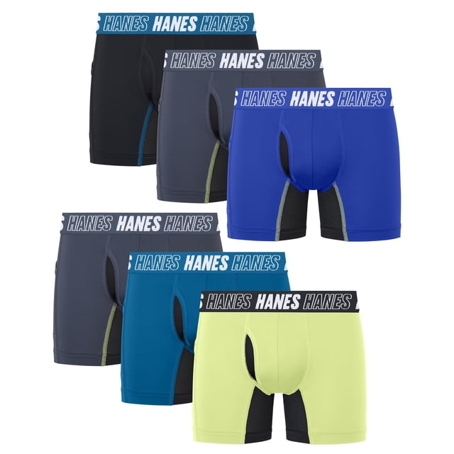 Calzoncillos tipo bóxer Hanes Big Moves antirozaduras para niños, paquete de 6