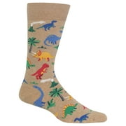 Hot Sox Mens Dinosaurs Crew Socks
