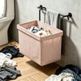 thumbnail image 2 of Hanging Fabric Laundry Basket with Metal Hooks, Woven Clothes Hamper for Bathroom Bedroom, Rod Mounted Storage Basket with Handles, 2 of 7