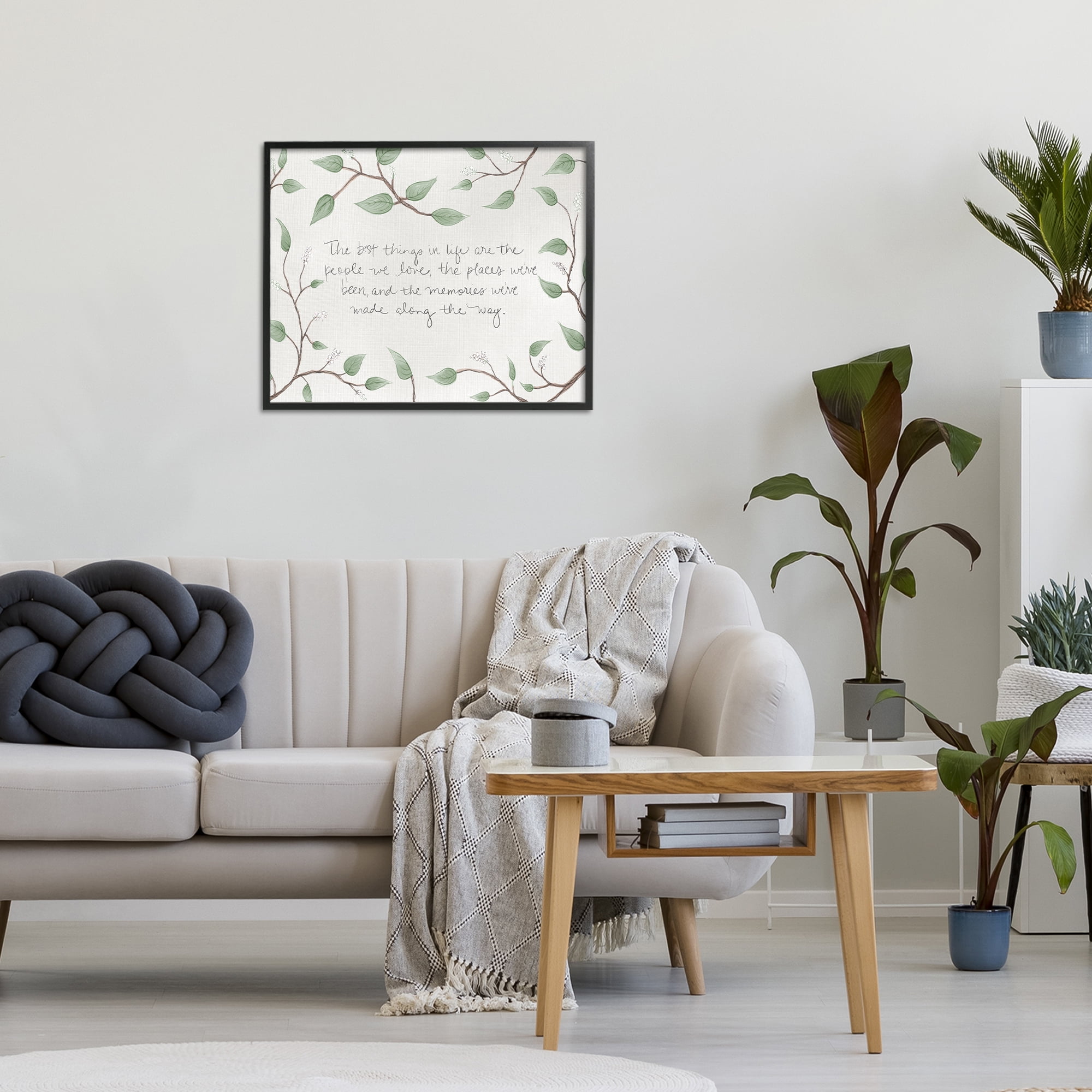 Stupell Industries The Best Things In Life Black Framed Giclee Art, design by SD Graphics Studio