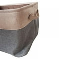 thumbnail image 5 of Foldable Storage Bin, Large Storage Basket Bin ,Storage Cube Box Foldable Canvas Fabric Collapsible Organizer with Handles for Home Office Closet, Grey/Tan, 5 of 10