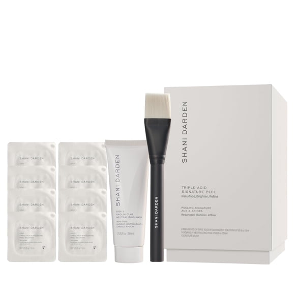 Exfoliante facial SHANI DARDEN, exfoliante triple ácido, 50 ml con máscara